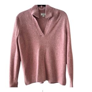 Gently Used J. Crew Women's Pink Sweater-polo in extra-soft yarn